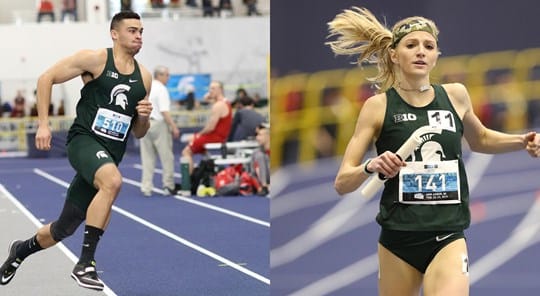 Michigan State track & field athletes Nick Guerrant and Annie Fuller PHOTO: MSU SID